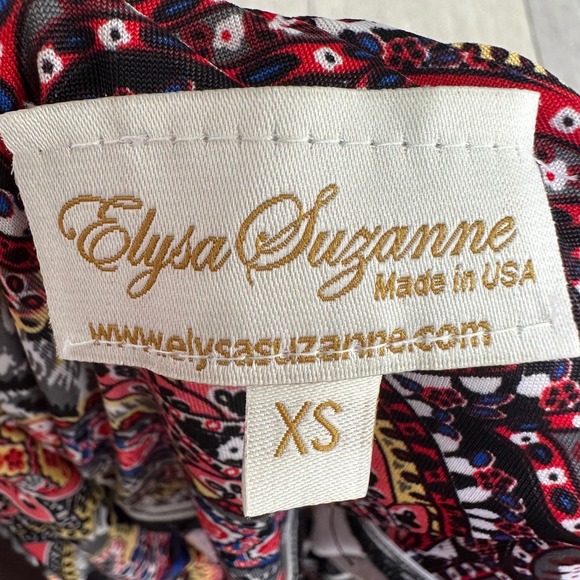 Elysa Suzanne paisley designer elegant resortwear beach boho halter maxi dressxs - Picture 5 of 5